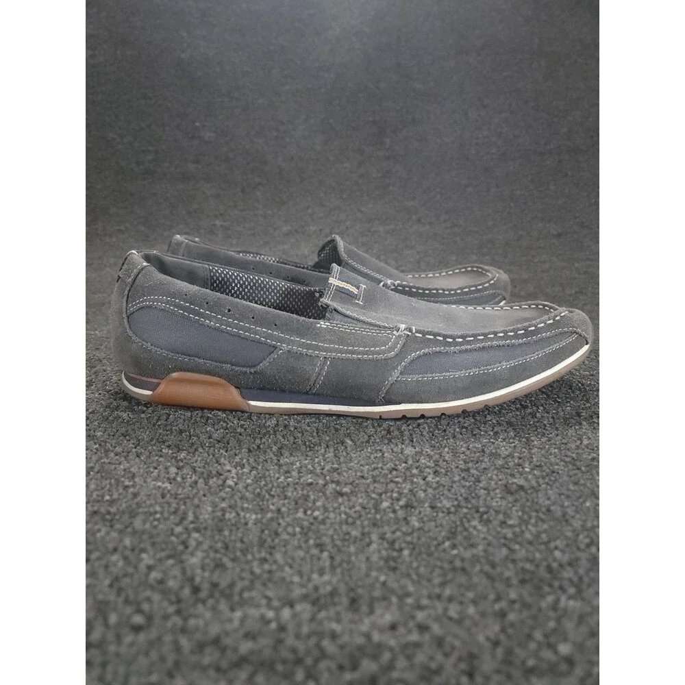 Clark's Leather Driving Slip On Loafers Men's 13M Blue Comfort Shoes